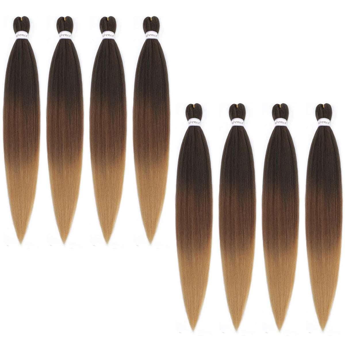 Alrence Pre Stretched Braiding Hair 32 inch Yaki texture front view