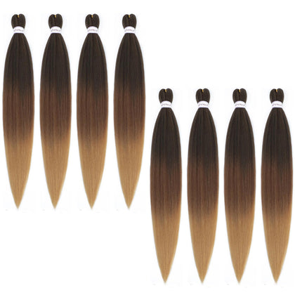 Alrence Pre Stretched Braiding Hair 32 inch Yaki texture front view