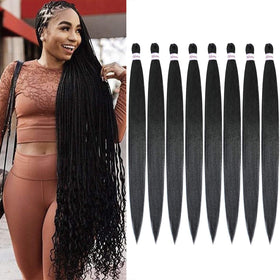 Alrence Pre Stretched Braiding Hair 42 inch pack front view