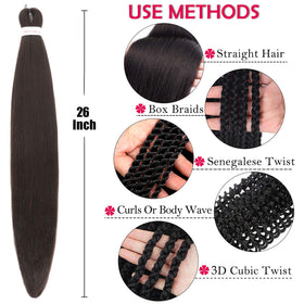 Alrence Pre Stretched Braiding Hair in use for knotless braids