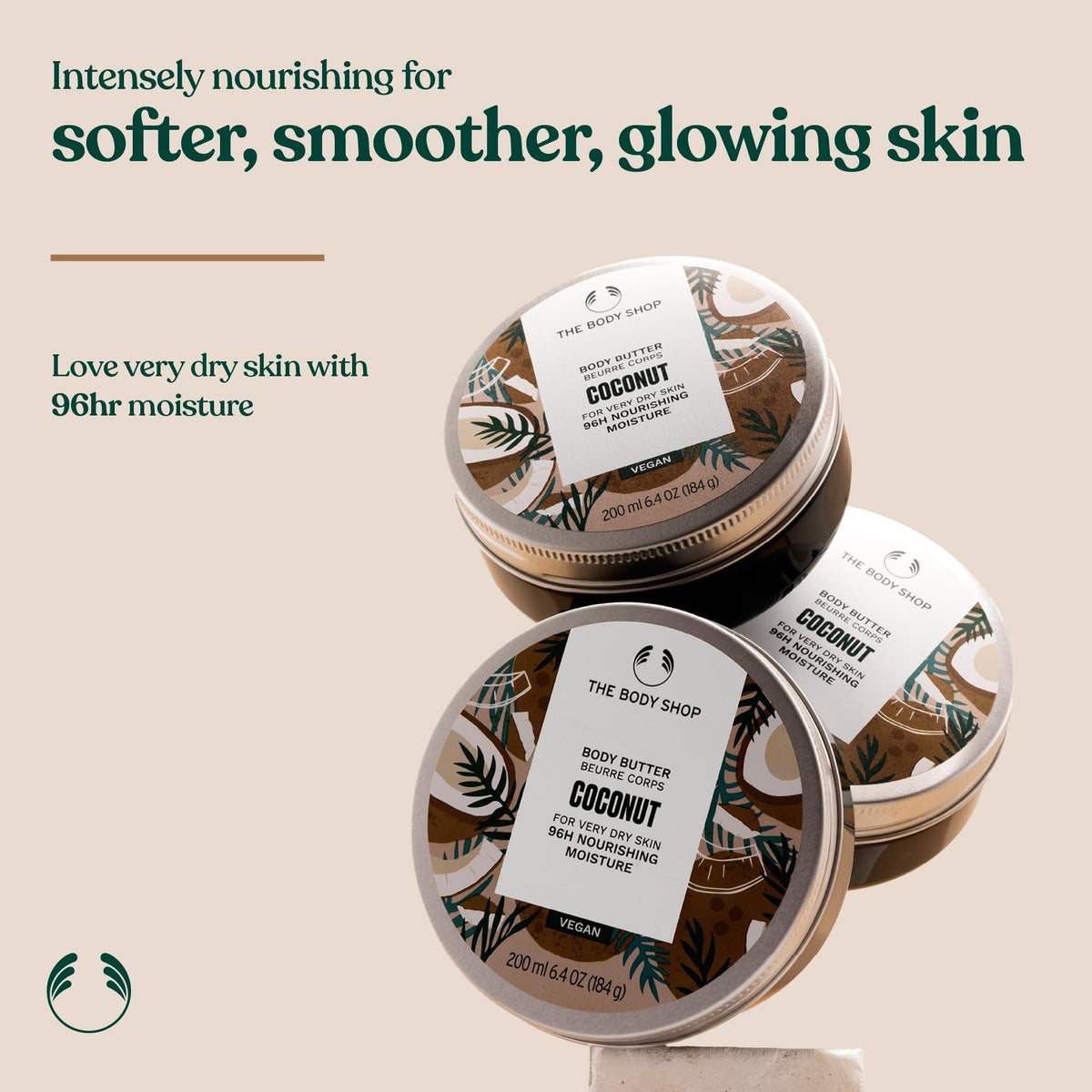 Aluminium lid of The Body Shop Coconut Body Butter