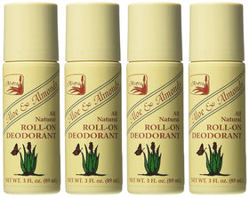 Alvera All Natural Roll-On Deodorant Aloe & Almonds front view
