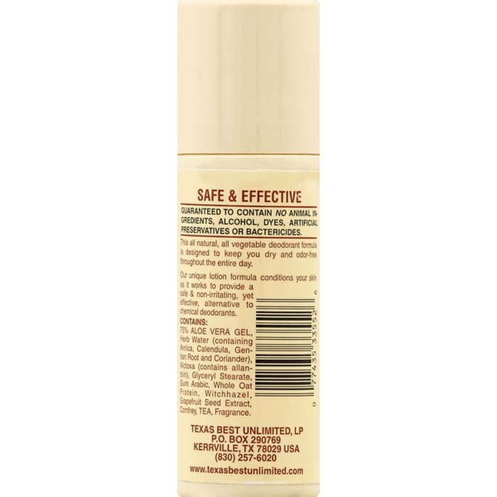 Alvera All Natural Roll-On Deodorant Aloe & Almonds packaging
