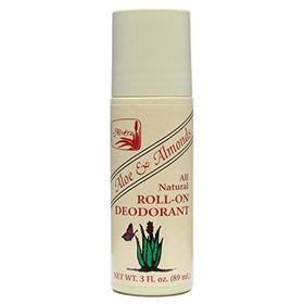 Alvera All Natural Roll-On Deodorant Aloe & Almonds side view