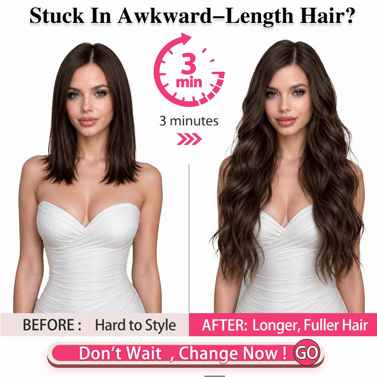 ALXNAN clip-in hair extensions packaging