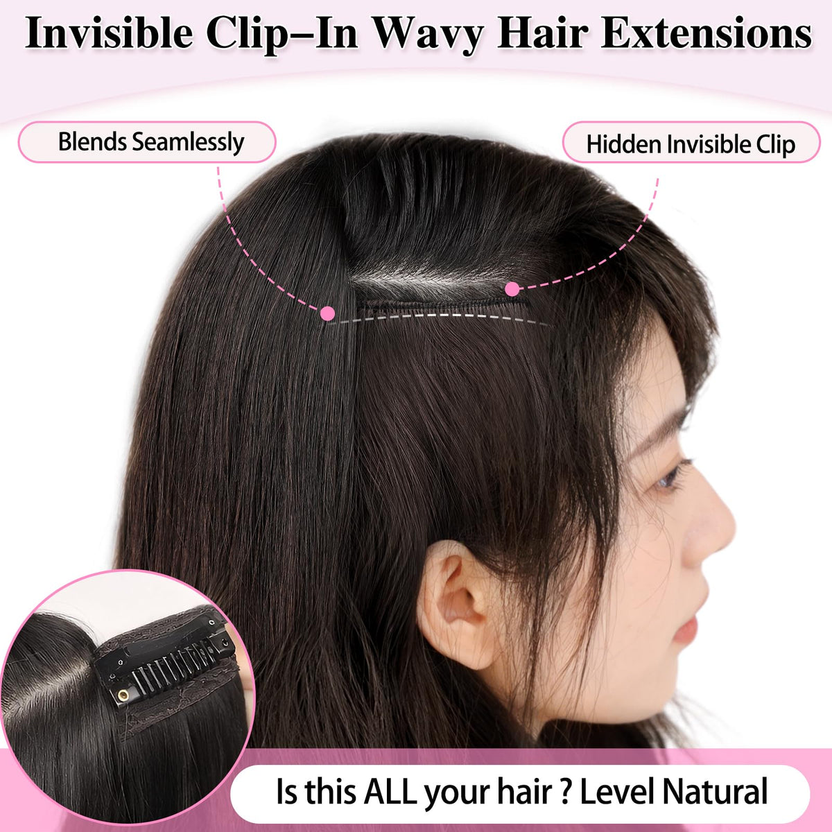ALXNAN hair extensions displayed on a white background