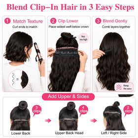 ALXNAN hair extensions in packaging with product details