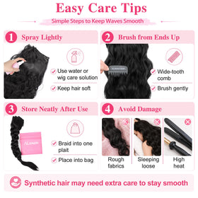 ALXNAN hair extensions laid flat on a surface