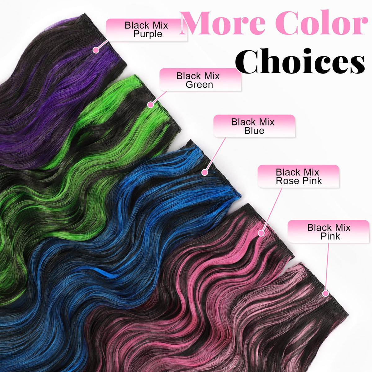 ALXNAN hair extensions laid flat showing texture and length