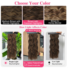 ALXNAN hair extensions styled in a ponytail