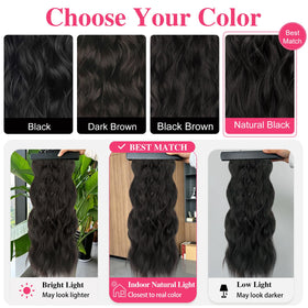 ALXNAN Long Wavy Clip in Hair Extensions in lifestyle setting