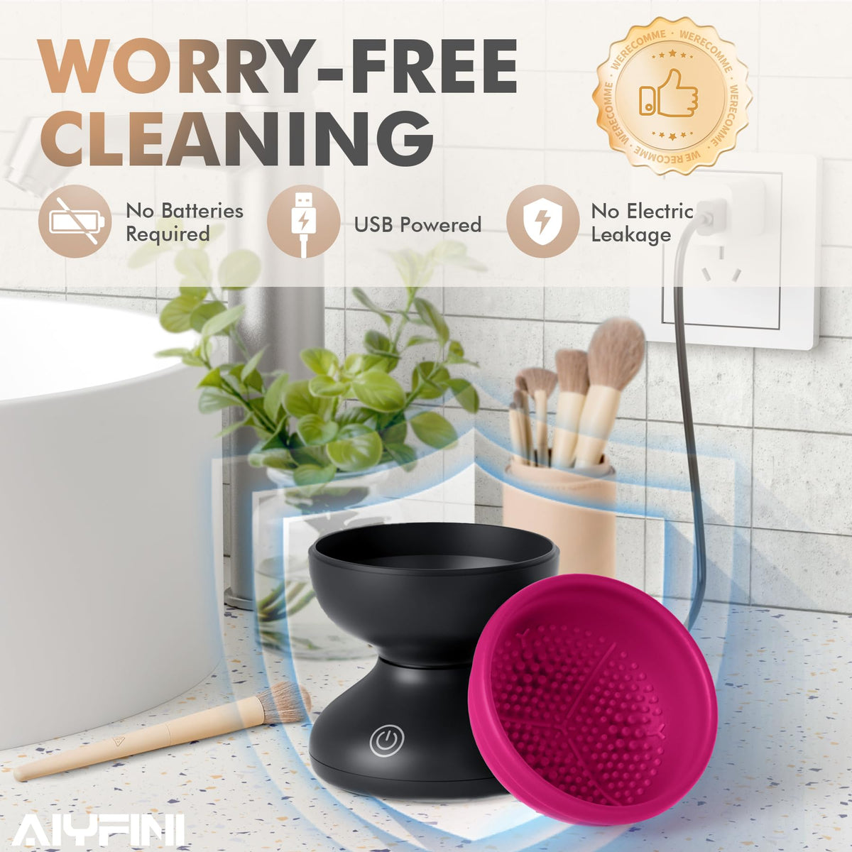 Alyfini Makeup Brush Cleaner Machine packaging