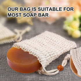 AMAHOMESA soap saver bag showing soft sisal fibers