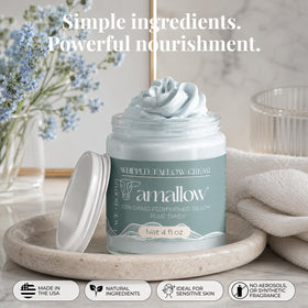 Amallow Beef Tallow Whipped Moisturizer 4 FL. oz. texture close-up