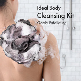 AmazerBath Charcoal Loofah Sponge in blue colour