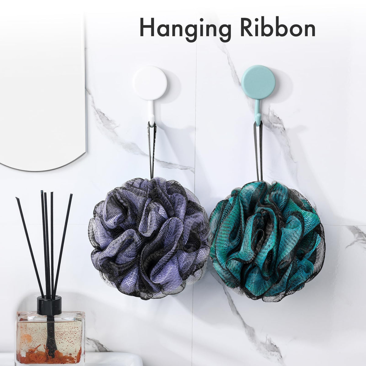 AmazerBath Charcoal Loofah Sponge in purple color