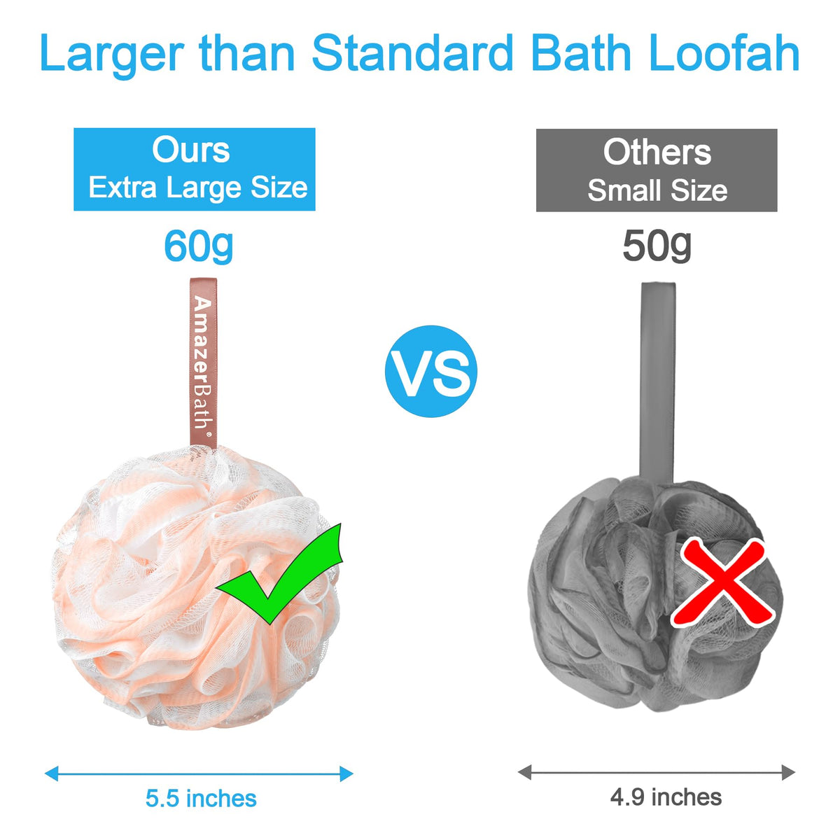 AmazerBath loofah sponge creating rich lather with soap