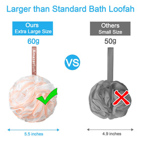 AmazerBath loofah sponge creating rich lather with soap