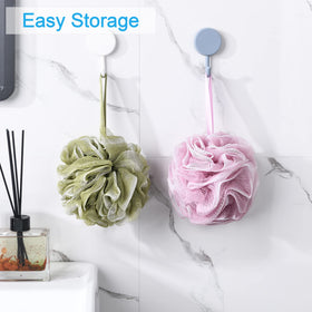 AmazerBath Loofah Sponge Set packaging showing four colour options