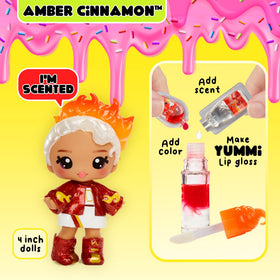 Amber Cinnamon doll in a playful pose showcasing articulation