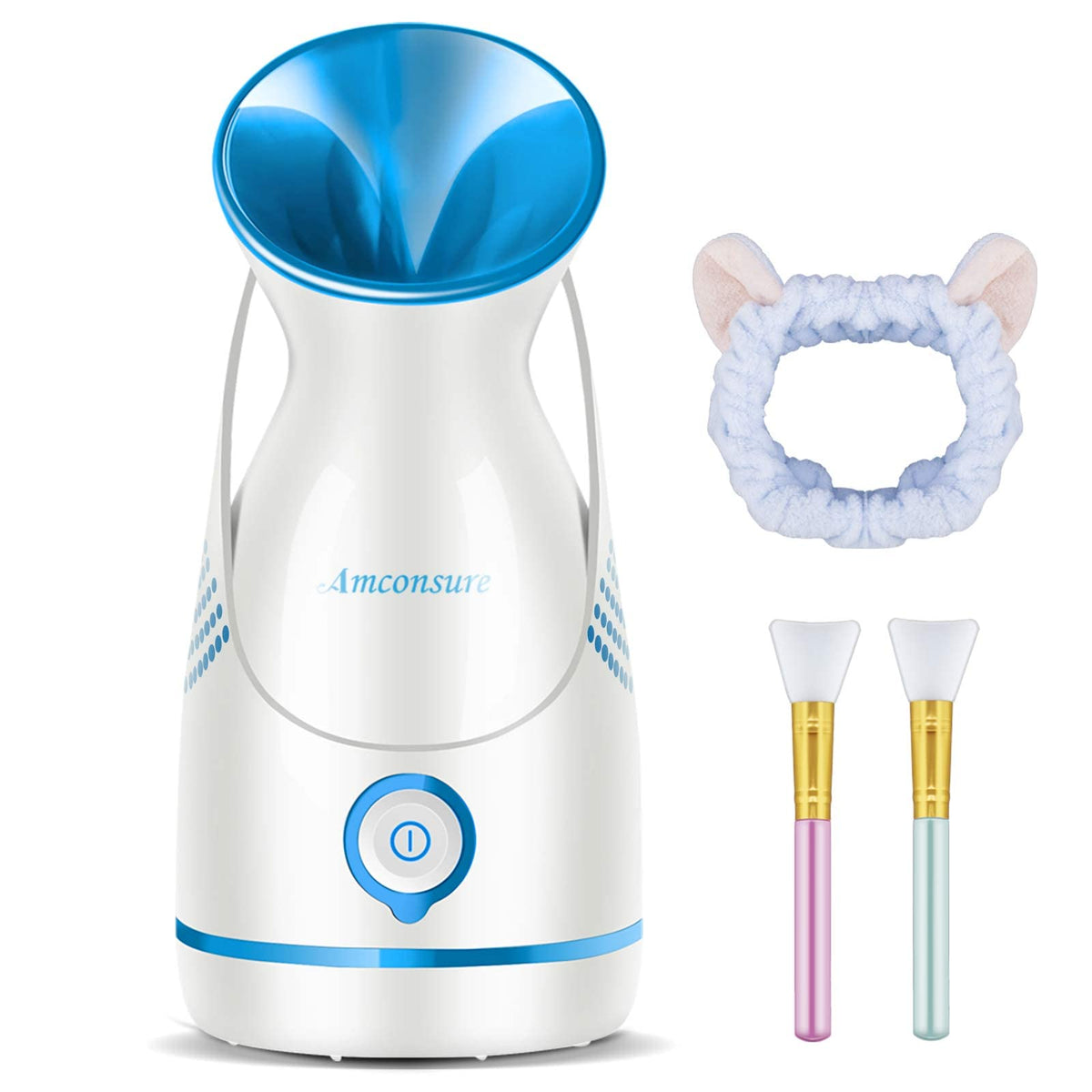 Amconsure Facial Steamer blue model front view