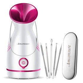 Amconsure Facial Steamer front view with warm mist