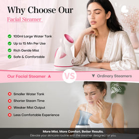 Amconsure Facial Steamer in a bathroom setting