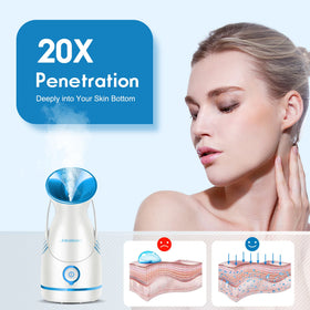 Amconsure Facial Steamer in bathroom setting