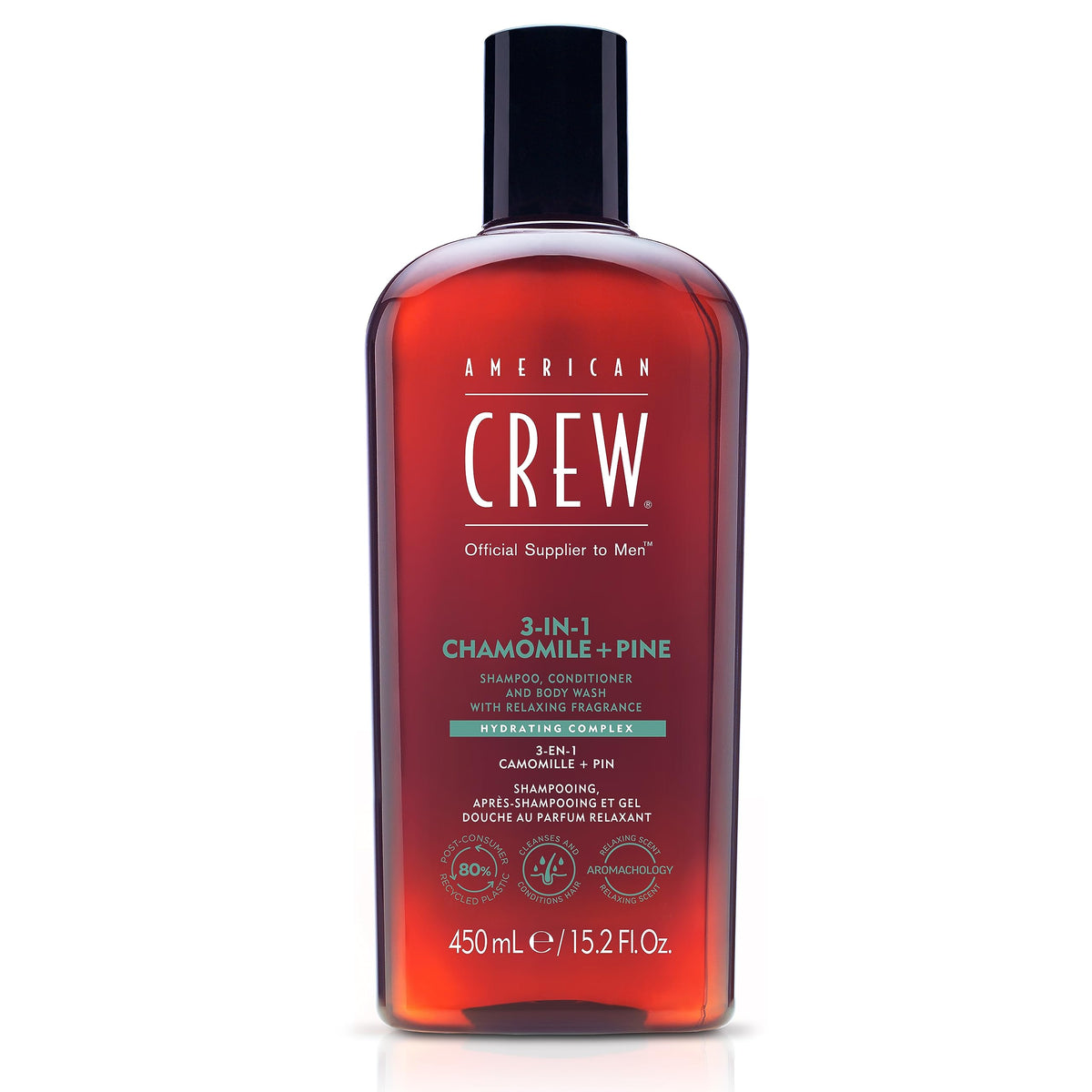 AMERICAN CREW 3-in-1 Shampoo & Body Wash Chamomile & Pine front view