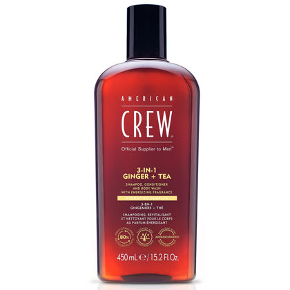 AMERICAN CREW 3-in-1 Shampoo & Body Wash, Ginger & Tea front view