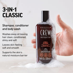 AMERICAN CREW 3-in-1 Shampoo & Body Wash side view