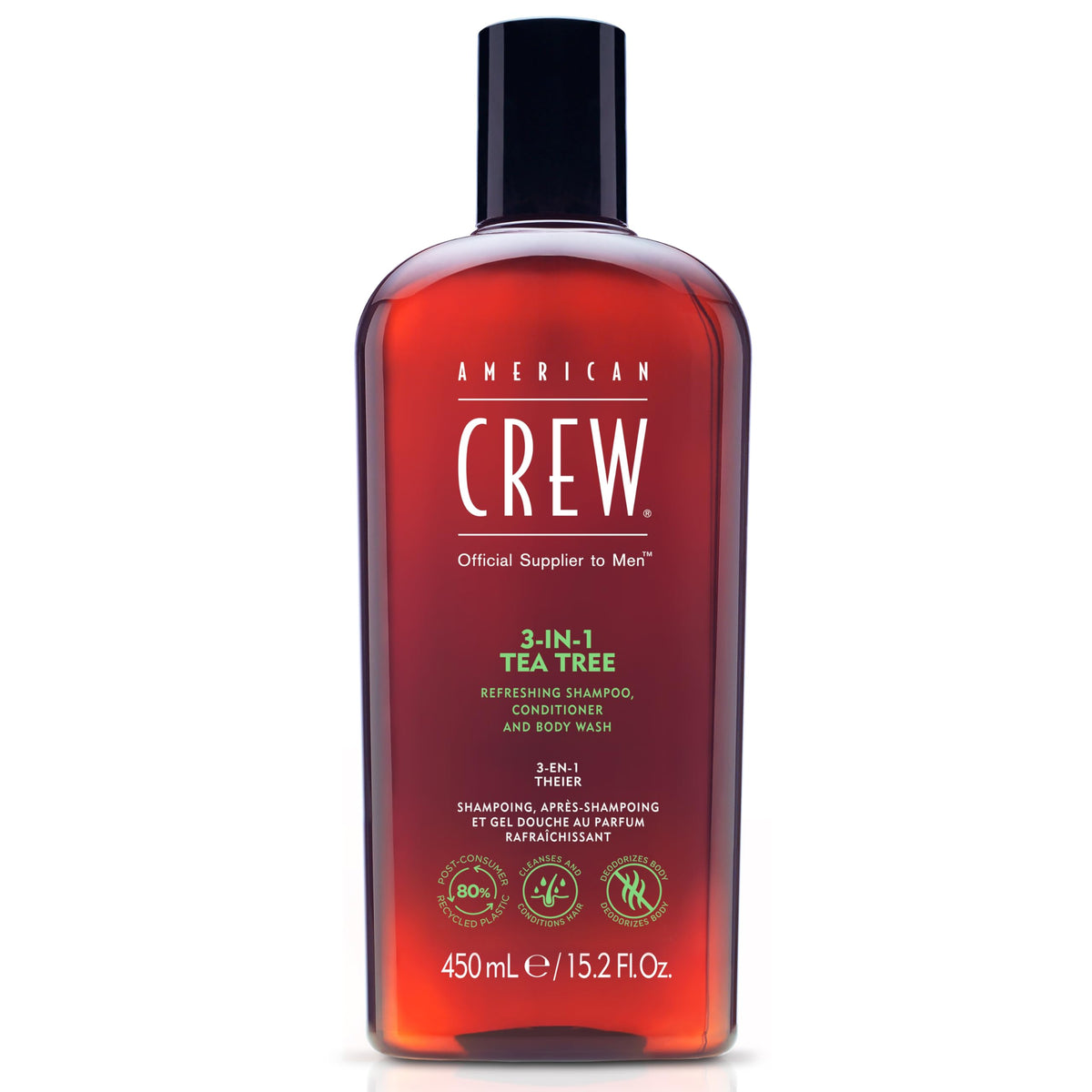 AMERICAN CREW 3-in-1 Tea Tree Shampoo and Body Wash front view