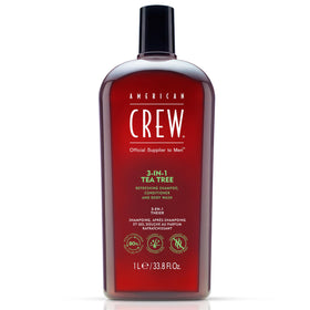 AMERICAN CREW 3-in-1 Tea Tree Shampoo, Conditioner & Body Wash front view