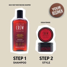 AMERICAN CREW Cream Pomade with styling tools