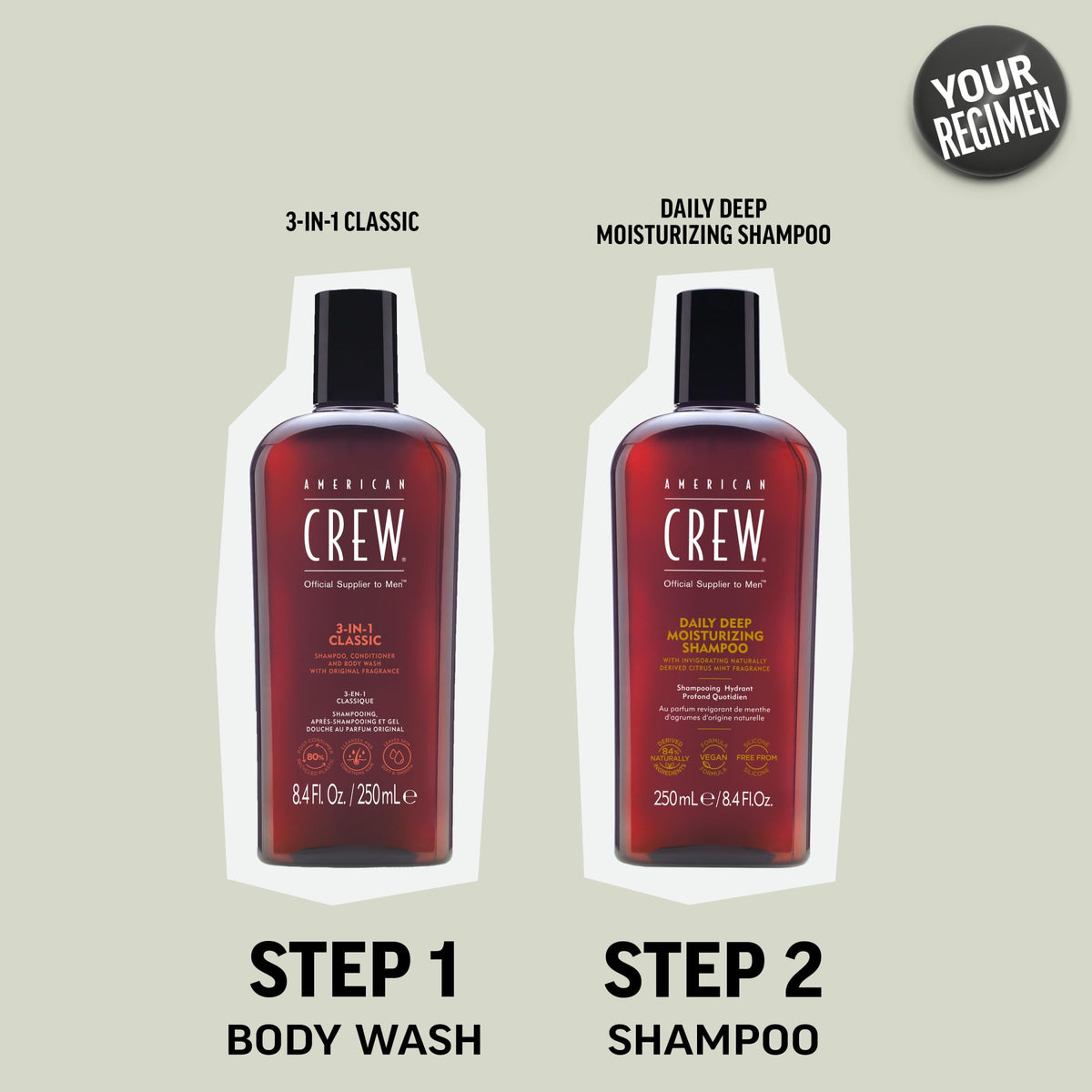 AMERICAN CREW Deep Moisturizing Shampoo 33.8 fl oz with pump