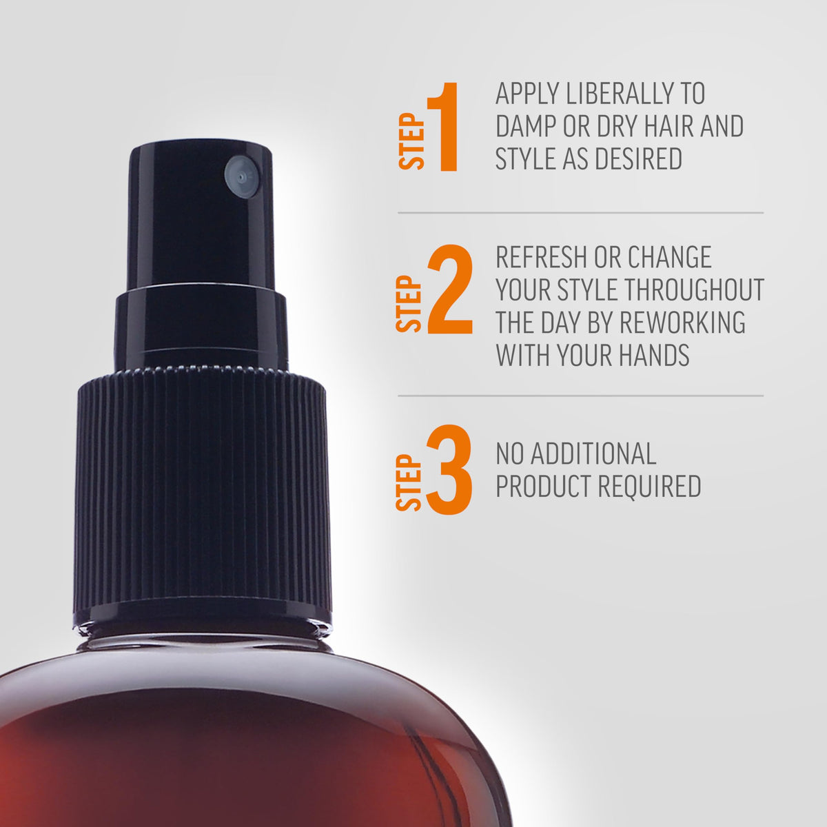 AMERICAN CREW Medium Hold Spray Gel application on hair