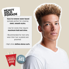 AMERICAN CREW Men's Hair Pomade Heavy Hold texture close-up