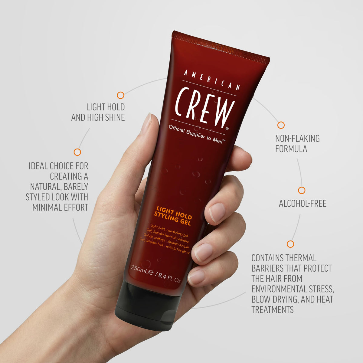 AMERICAN CREW Men's Styling Gel 13.1 fl oz side view