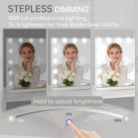 Amifiy Hollywood Vanity Mirror side view showing USB port