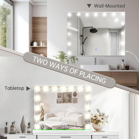 Amifiy Vanity Mirror mounted on a wall in a stylish room
