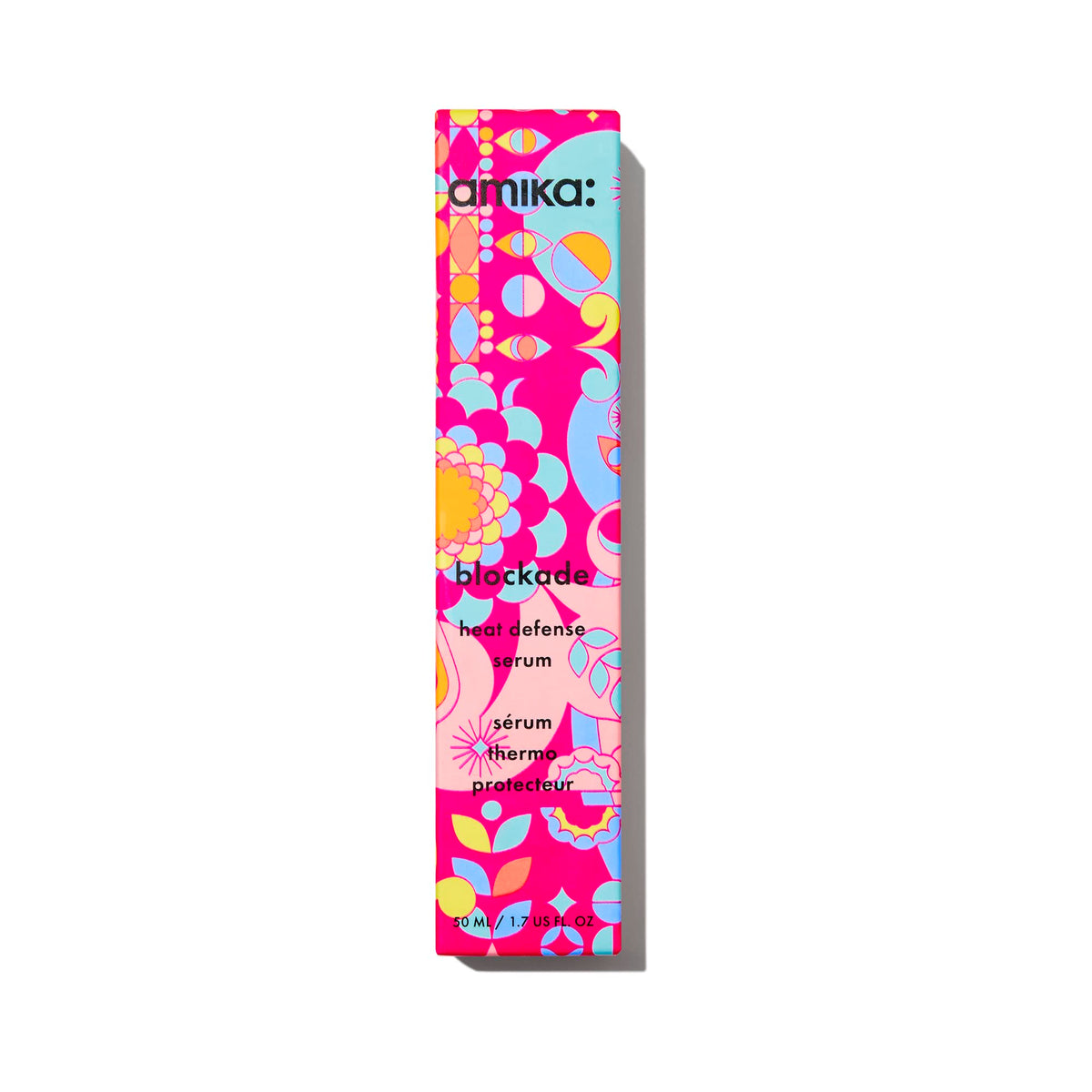 Amika Blockade Heat Defense Serum bottle with pump