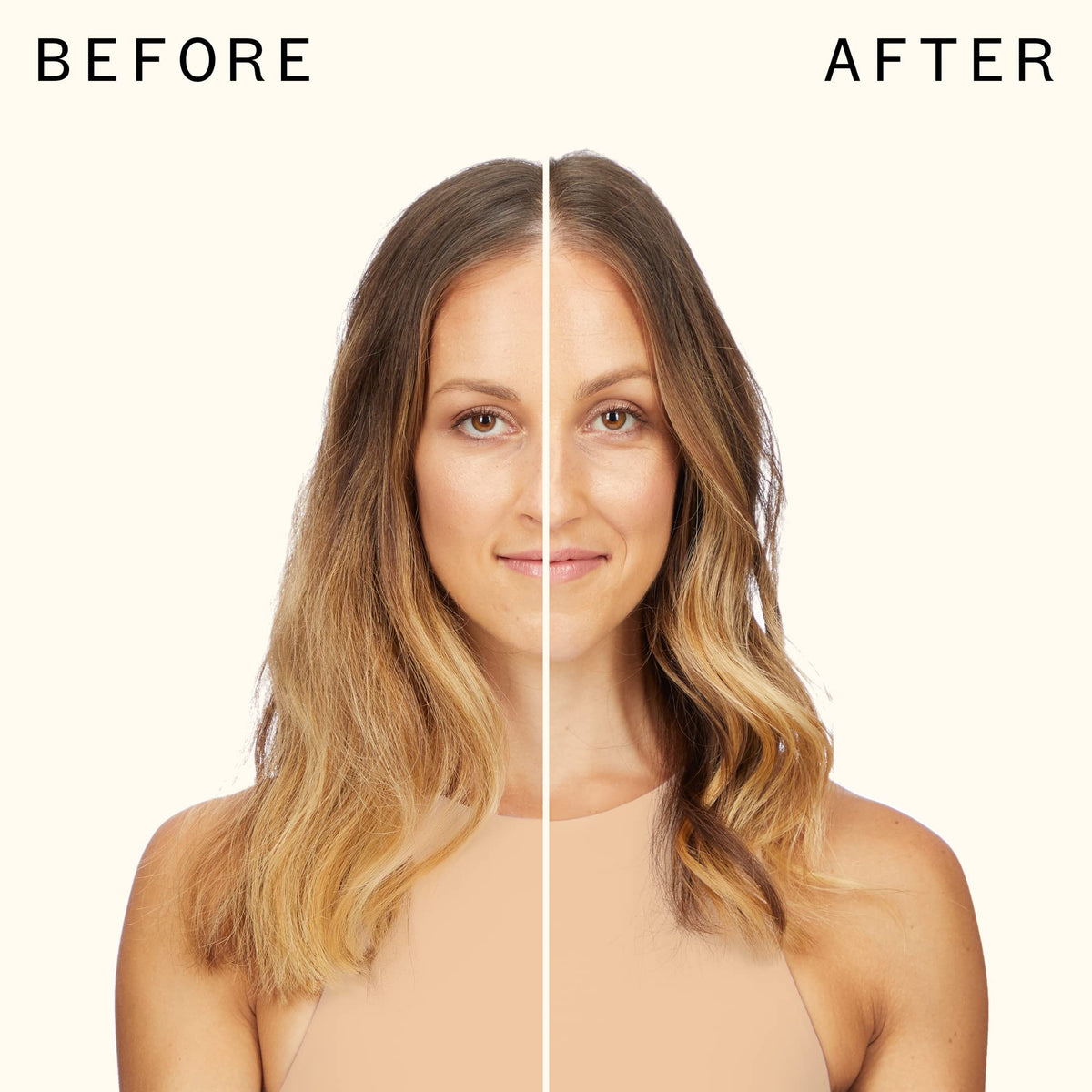 Amika Blockade Heat Defense Serum in a bathroom setting