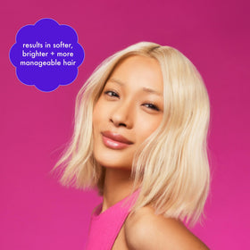 Amika Bust Your Brass Shampoo 1000ml texture close-up