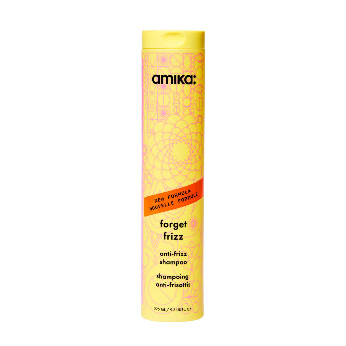 Amika Forget Frizz Anti-Frizz Shampoo 275ml front view