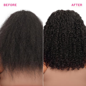 Amika Forget Frizz Anti-Frizz Shampoo 275ml on a bathroom shelf