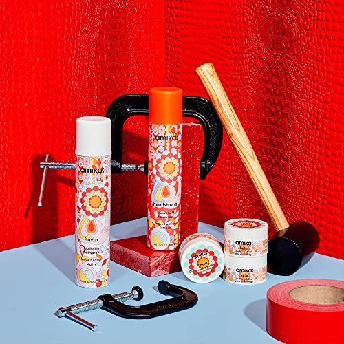 Amika Hairspray in a styling routine with hair tools