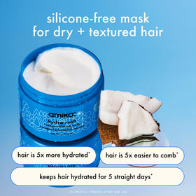 Amika Hydro Rush Intense Moisture Mask 500ml whipped texture close-up