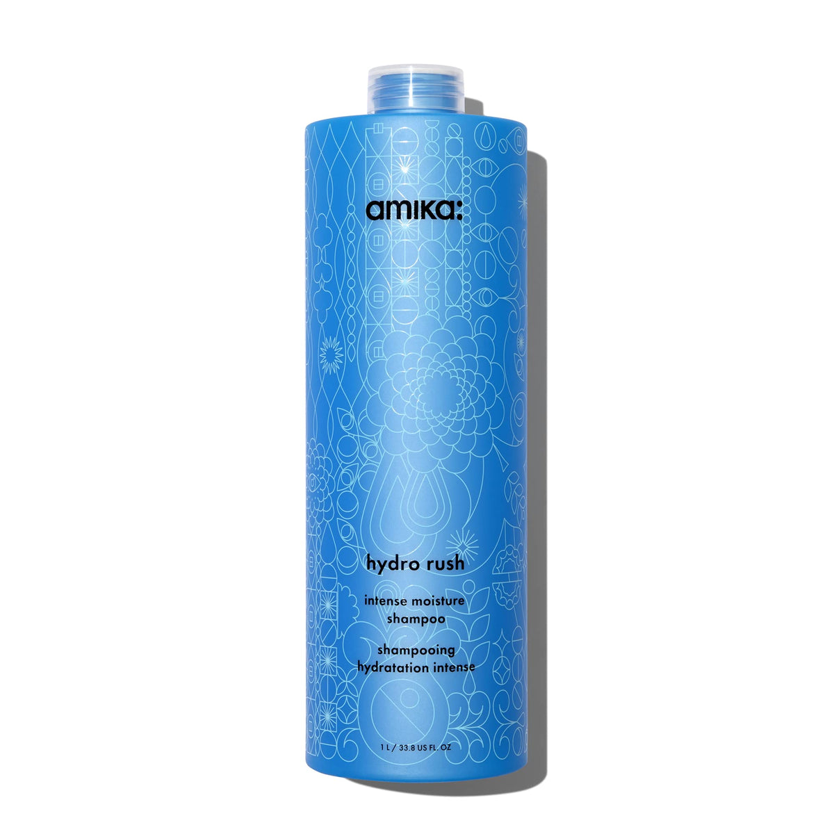 Amika Hydro Rush Intense Moisture Shampoo 1000ml front view