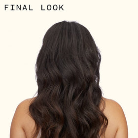 Amika mousse application on damp hair