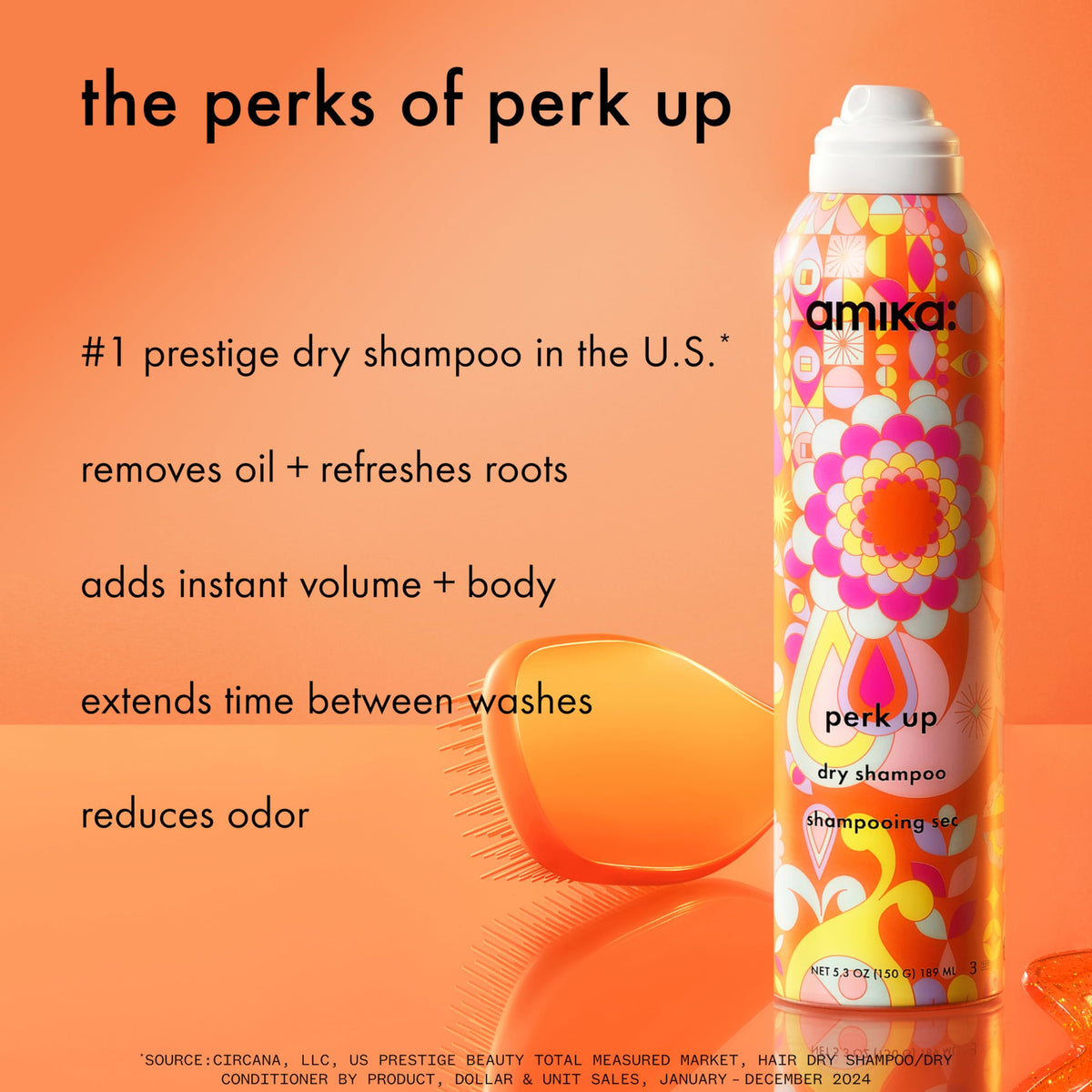Amika Perk Up Dry Shampoo 5.3 oz back view